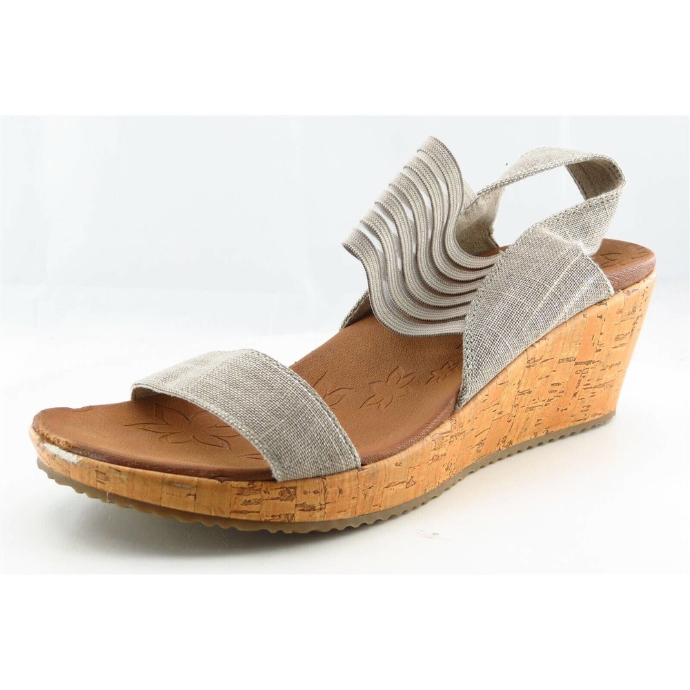 Skechers Size 9‎ M Gray Ankle Strap Synthetic Women Sandal Shoes